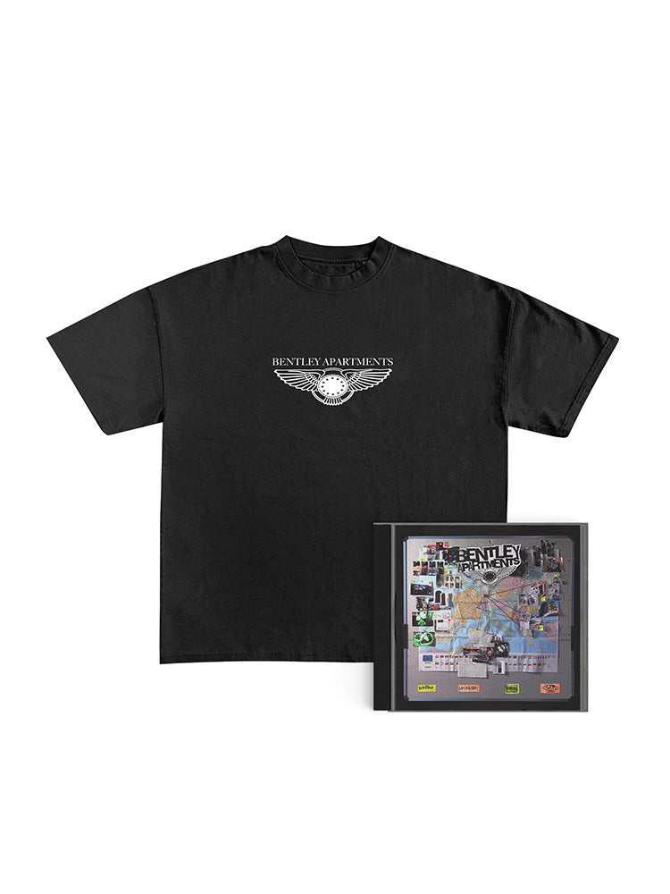 "Bentley Apartments" (CD + T-Shirt Bundle Schwarz)