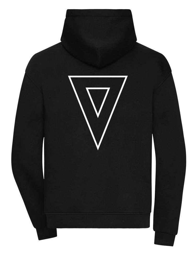 Logo/Signet Kontur - weiß - Hoodie