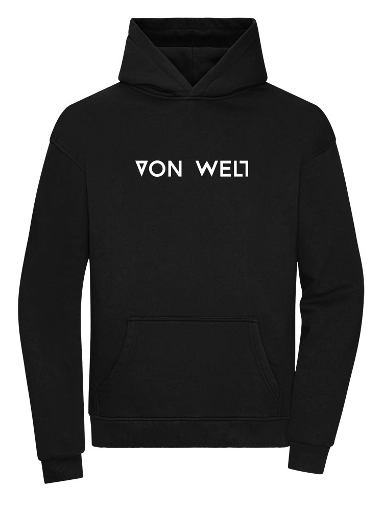 Logo/Signet Kontur - weiß - Hoodie