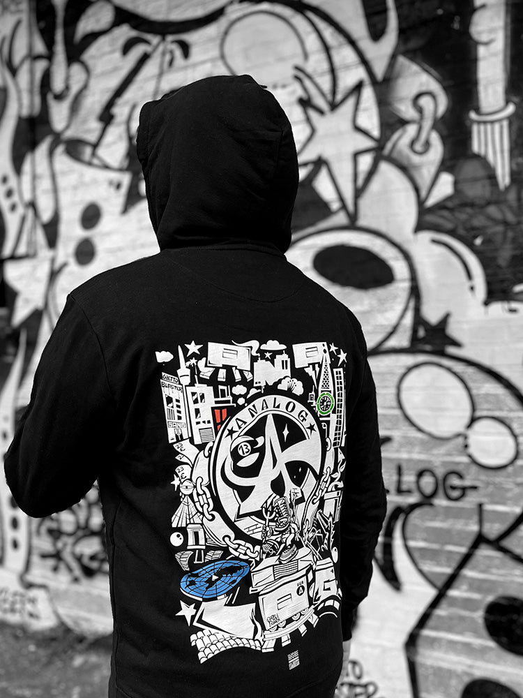 "Analog Black" -  Hoodie