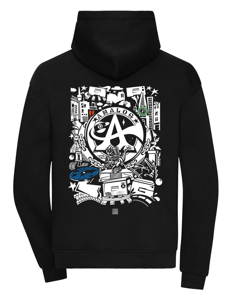 "Analog Black" -  Hoodie