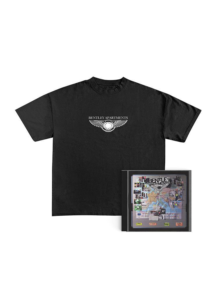 "Bentley Apartments" (CD + T-Shirt Bundle Black)