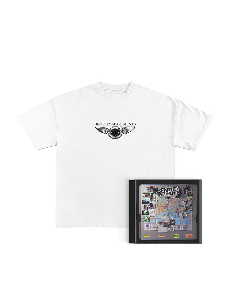 "Bentley Apartments" (CD + T-Shirt Bundle White)