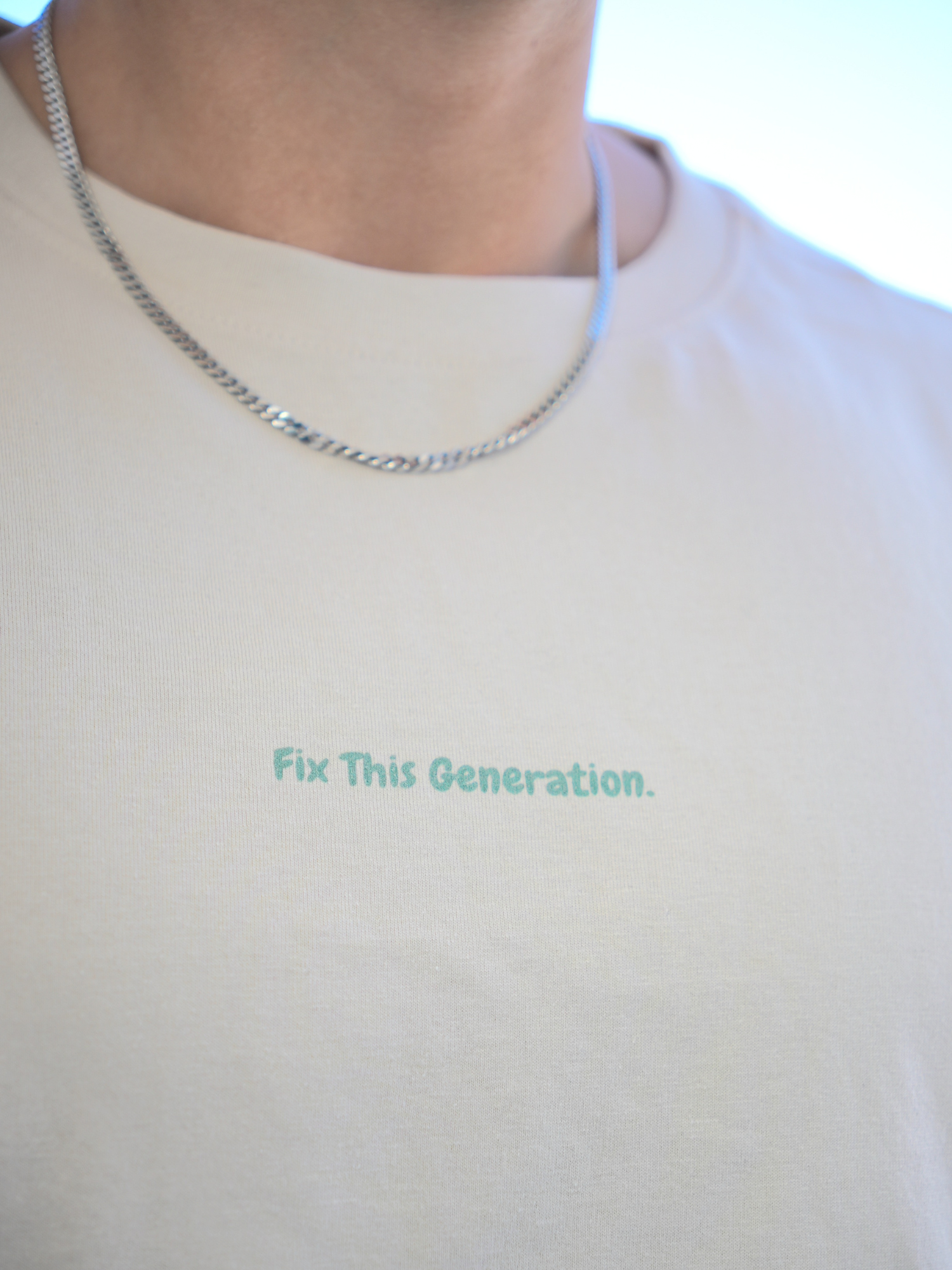 Fix This Generation. T-Shirt (beige)