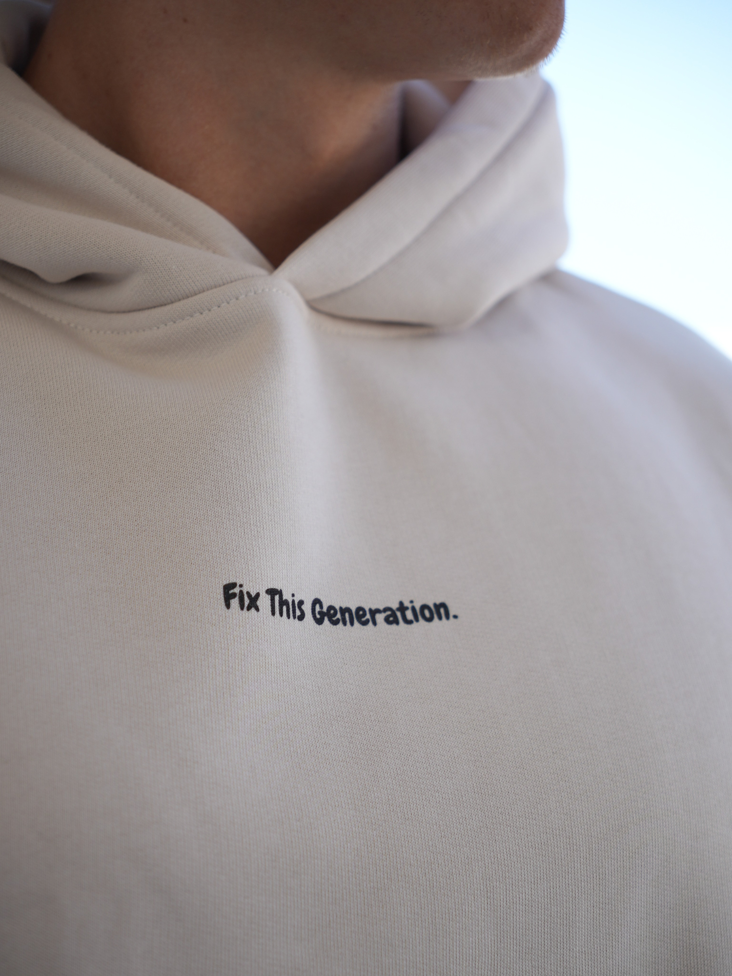 Fix This Generation. Hoodie (beige)