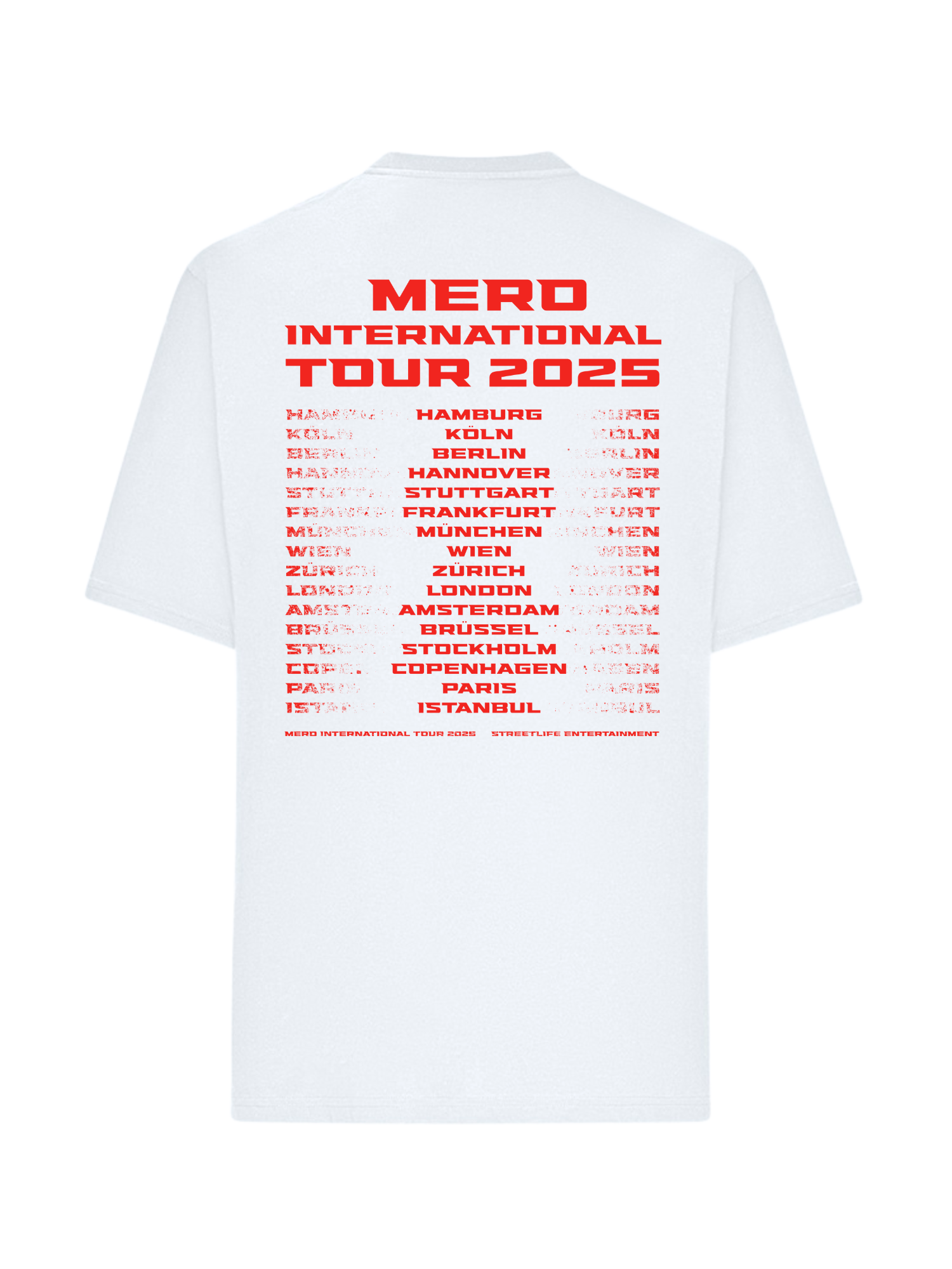 Mero Tour 2025: Tour T-Shirt White