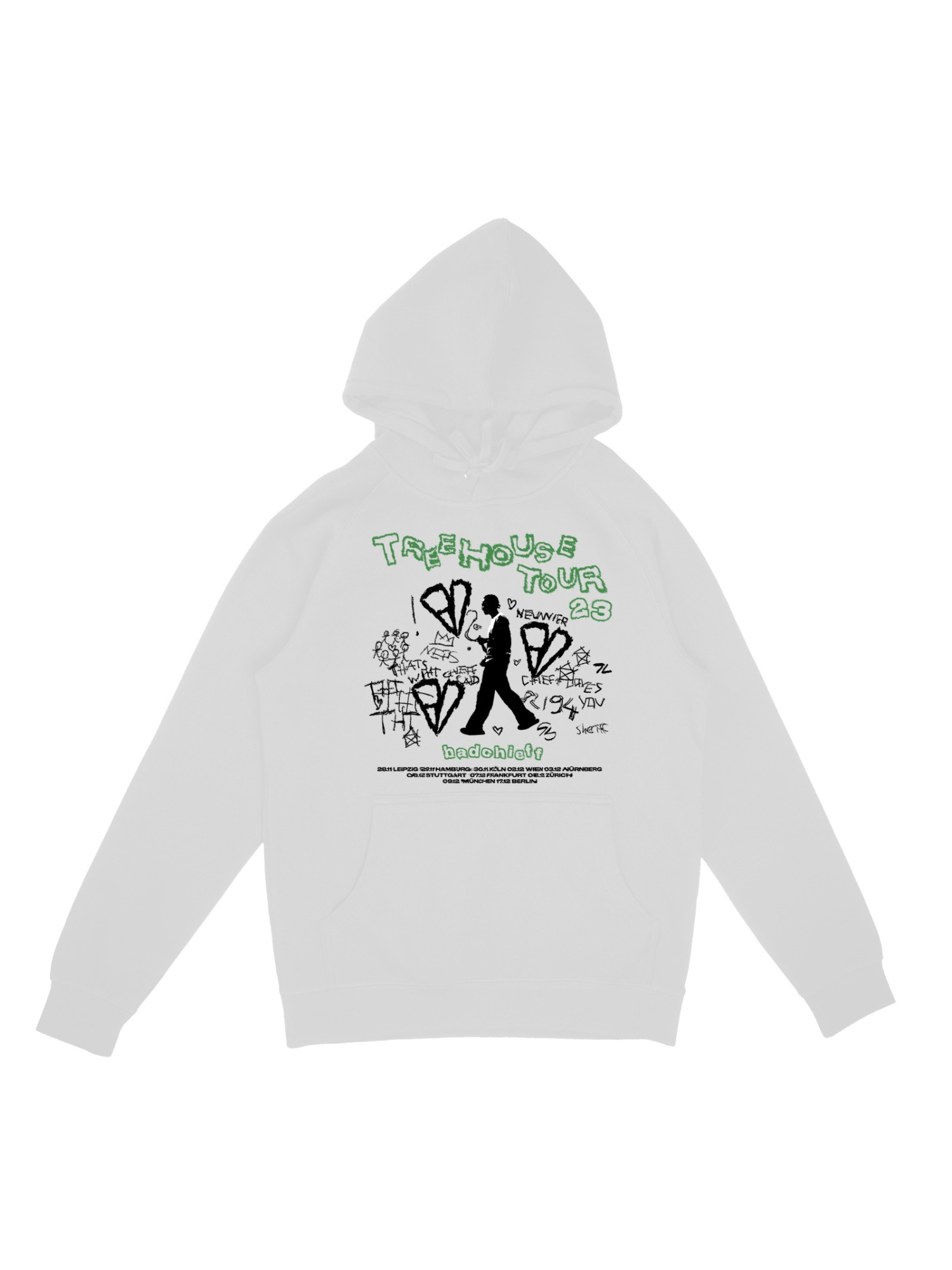 Badchieff - HOODIE - TREEHOUSE TOUR - weiß