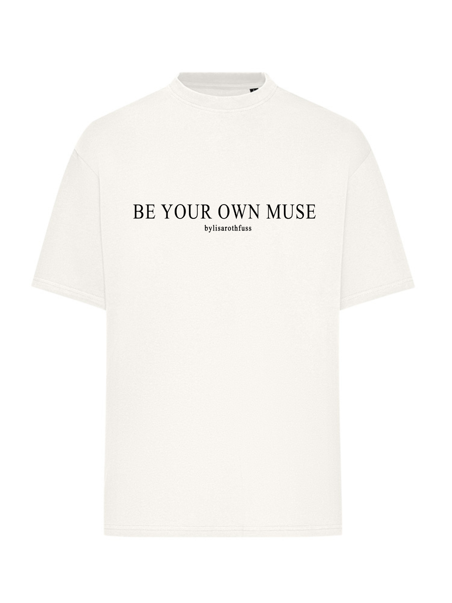BYOM CREW SHIRT Premium Fit - Creme White